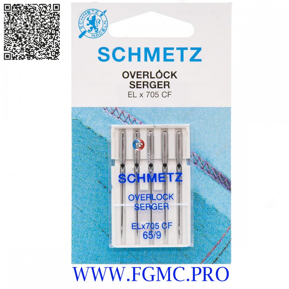 Aghi Per Macchina Da Cucire Overlock Schmetz ELx705 CF Taglia 65 – Confezione Da 5 Pezzi