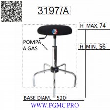 TABOURET À GAZ TISSU À 5 PIEDS HAUT