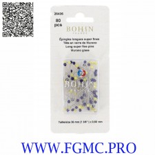 EPINGLES VERRE 36x0.5mm x 80