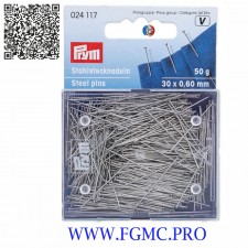 EPINGL N°6 ACIER 0.6x30mmx50gr