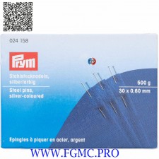 EPINGL N°6 ACIER 0.6x30mmx500g