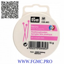 EPINGL TETE PLASTIQUE 0.6x32mmx15g