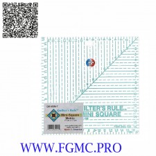 REGLE CARRE QR 17X17cm BLEUE