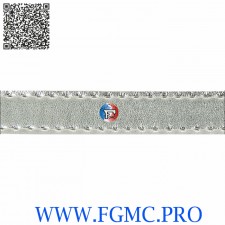 SANGLE SIMILI 15MM LARGE x6M ARGENT